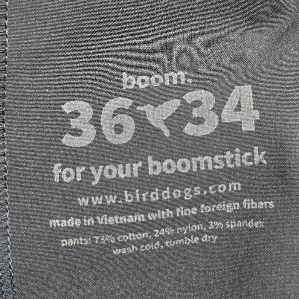 Birddogs Boomstick Khaki Tan Stretch Chino‎ Pants Mens 36x34 Performance Golf